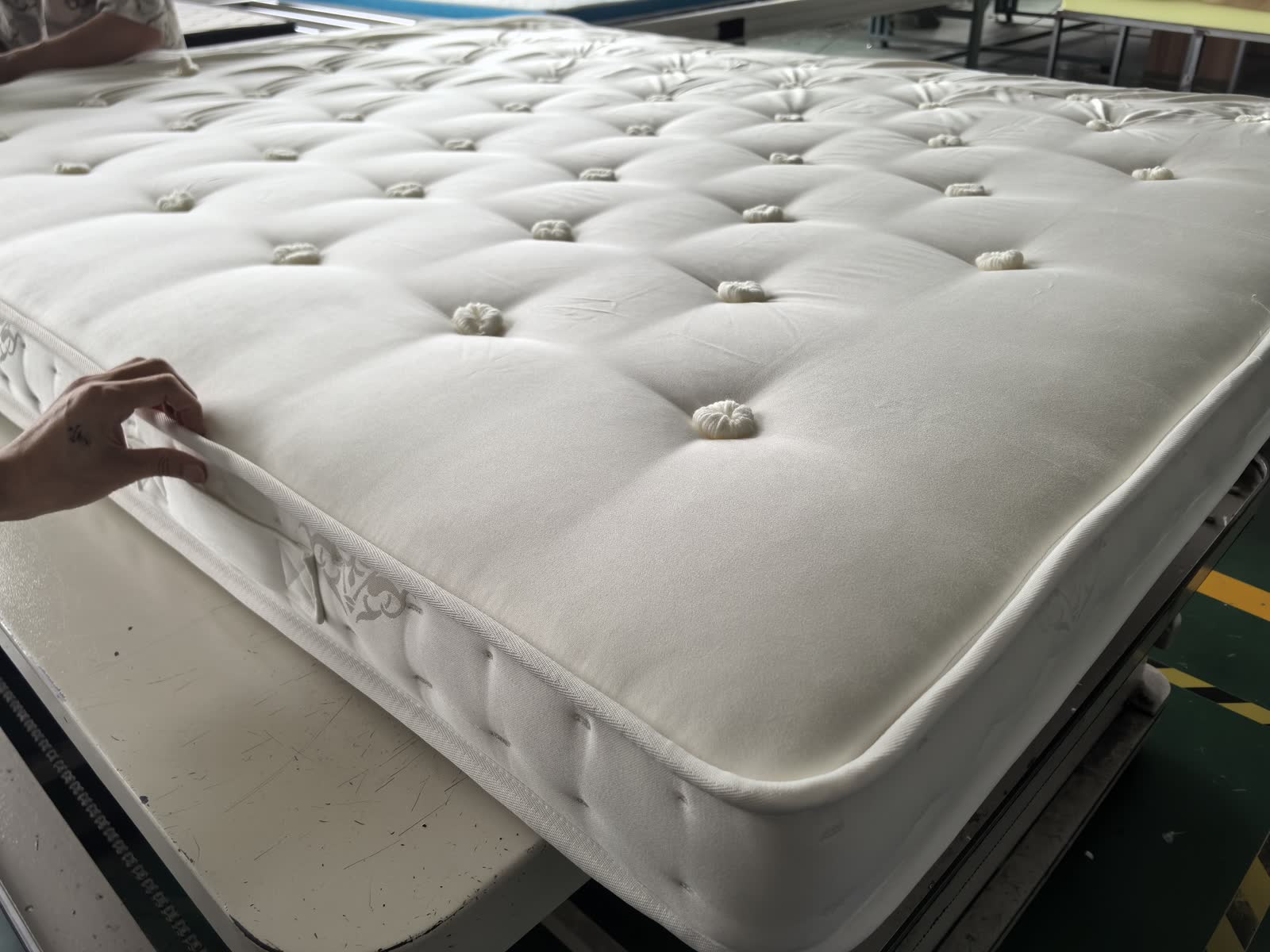finished mattress detail for custom specification review